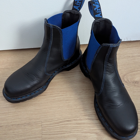 Dr. Martens Black and Blue Chelsea Boots - Picture 2 of 4